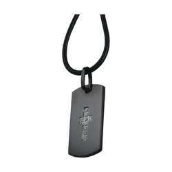 Stainless Steel Dog Tag with Cross Necklace  