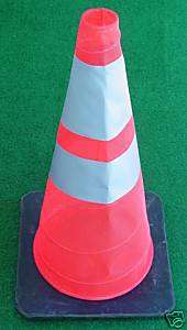 28 Collapsible Orange Banded Safety Cone USA MADE L@@K  