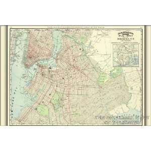 Brooklyn Map, c1897   24x36 Poster