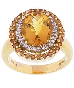 Encore by Le Vian 14k Gold Citrine Diamond Ring  