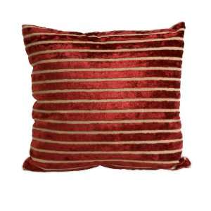  Velvet Classic Red Stripe Pillow