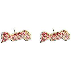 Atlanta Braves MLB Charm Post Stud Logo Earring Set  