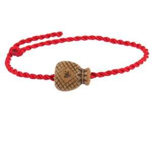  10 x Red Braid String Wooden Wine Pot Accent Bracelet 