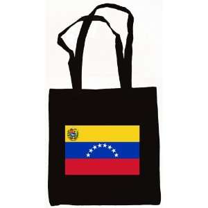  Venezuela Flag Tote Bag Black 
