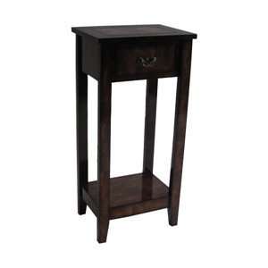  Cheungs Rattan FP 2540 Wooden Tall End Table, Brown