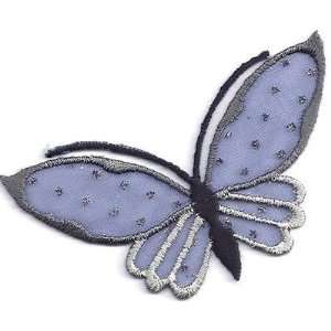 BUY 1 GET 1 OF SAME FREE/Butterfly,Lavender Blue w/Metallic/Iron On 