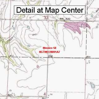 USGS Topographic Quadrangle Map   Mexico SE, Missouri 