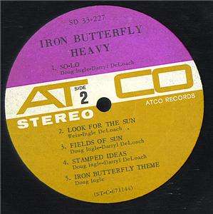 IRON BUTTERFLY Heavy ATCO SD33 227 Purple & Brown Label 1967 NM  