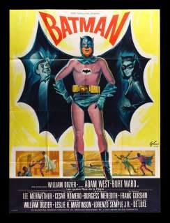 BATMAN * ORIGINAL FRENCH FRANCE MOVIE POSTER FROM 1966  