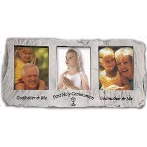 Godfather/Godmother First Holy Communion Triple Slate Picture Frames 
