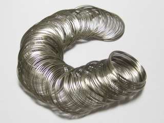 Silver Tone ab.200 Memory Beading Wire Loops 40mm  