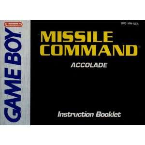 Missle Command GB Instruction Booklet (Game Boy Manual Only   NO GAME 