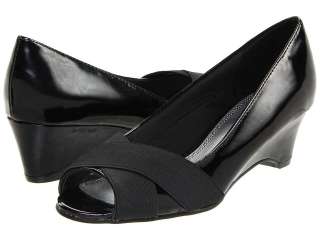 LifeStride JEALOUSY Womens Black Patent Dress Wedge Heel  