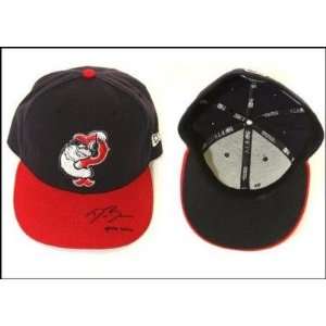  Dusty Brown Pawtucket Red Sox Signed 2008 Road Game Hat 