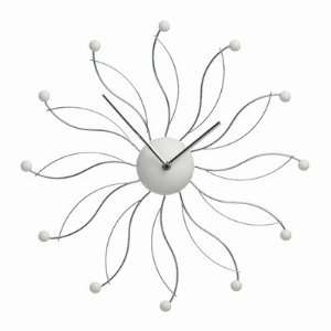  Nuevo HGCE169 Wired Sun Wall Clock in White