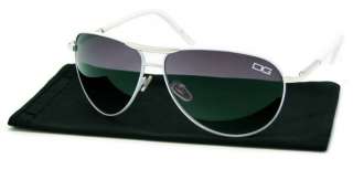 DG 7225 WHITE   Designer Aviator Sunglasses Classic Retro Eyewear 