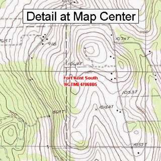  USGS Topographic Quadrangle Map   Fort Kent South, Maine 