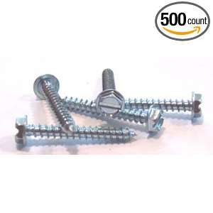10 X 4 Self Tapping Screws Slotted / Hex Washer Head / Type AB / 18 8 