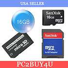 16GB MICRO SD MEMORY CARD TO PRO DUO STICK FOR SONY PSP