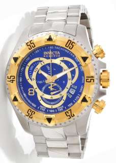   reserve excursion touring chronograph dive blue dial watch invicta