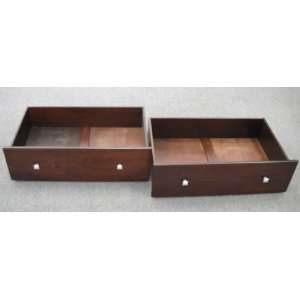  Two (2) Under Bed Drawers on Casters in Cappuccino 