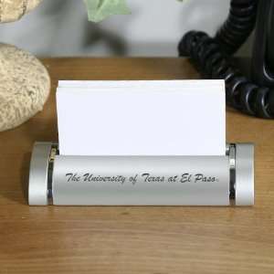 UTEP Miners Metallic Brushed Business Card Holder  Sports 