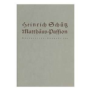  Matthaus Passion (9790006401338) Books