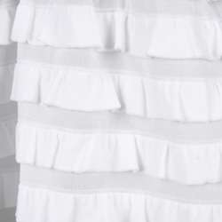 Mia Belle Girls Navy and White Ruffled Tunic/ Short Dress   