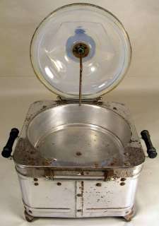   BERSTED MFG.CO CHROME ELECTRIC POPCORN POPPER WITH FRY GLASS LID