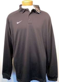 NWT Nike Therma Fit Mens L/S Polo Shirt M XL Black MSRP$52  