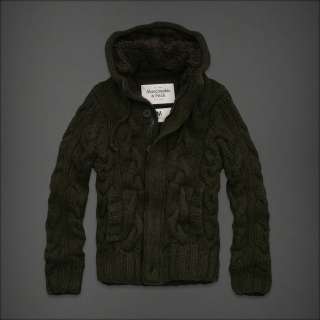 Abercrombie & Fitch Tahawus Mountain Mens Hooded Sweater Coat ***