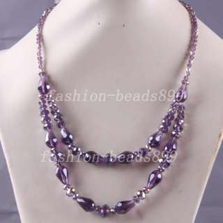 New Crystal Beads Necklace Bracelet Earrings SET E550  