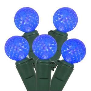  Set of 50 Blue LED G12 Berry Fashion Glow Christmas Lights 