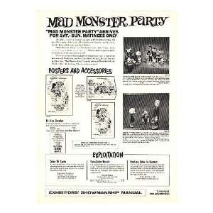   Monster Party Original Movie Poster, 11 x 15 (1968)