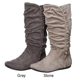 Report Womens Leonie Side Ruffle Slouchy Boots  