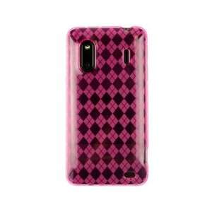   Pink Checkered For HTC EVO Design Hero S Cell Phones & Accessories