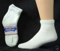 Womens White Diabetic Quarter Socks Size 9 11 12 Pr.  