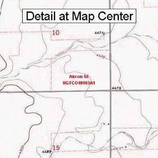  USGS Topographic Quadrangle Map   Akron SE, Colorado 