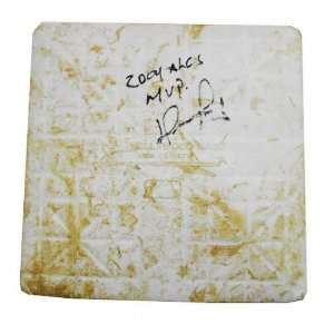   Autographed Game Used 2004 ALCS Base with 2004 ALCS MVP Inscription