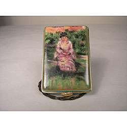 Limoges Renoir Painting Porcelain Keepsake Box  