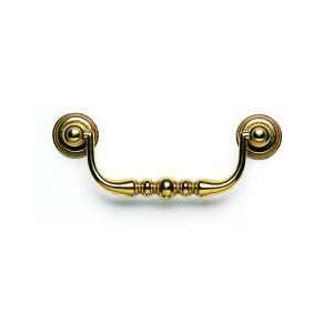 Omnia 9440/100 VB Decorative Drop Pulls Vintage Brass Pulls Cabinet Ha