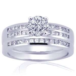  1.20 Ct Round Cut Diamond Engagement Wedding Ring Channel 