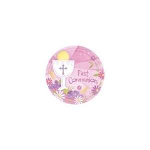  Pink First Communion 7 Plate