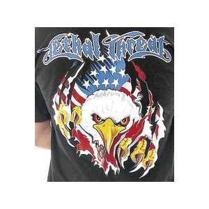 Lethal Threat   USA Eagle T Shirt Medium