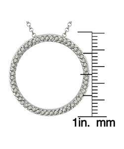 Sterling Silver 1/2ct TDW Diamond O Necklace  