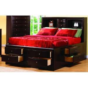  Coaster Phoenix King Storage Bed in Cappuccino