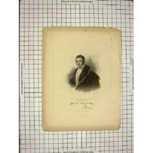   PAGE ANTIQUE PORTRAIT 1845 JOHN CHARLES SPENCER EARL
