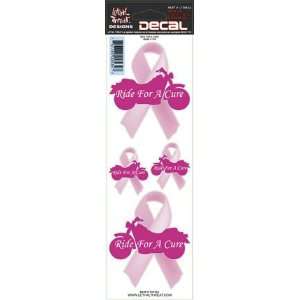  Lethal Threat Decals RIDE FOR A CURE 3X10 4PK LT00534 