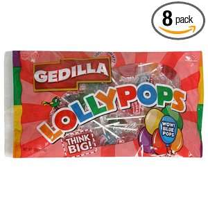 Gedilla Think Big, Lollypops, 12 Ounce Units (Pack of 8)  