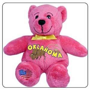  Oklahoma Symbolz Plush Pink Bear Stuffed Animal Toys 